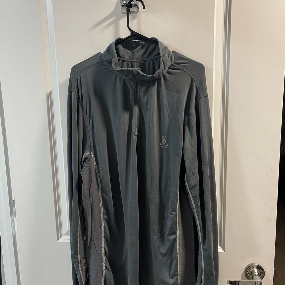 Psycho Bunny Charcoal Gray Lightweight Jacket The Pull For The Zip Is Broken